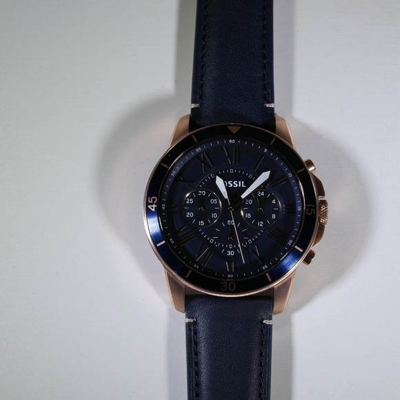 FOSSIL Grant Sport Blue Chronograph 0359 - Picture 2 of 8